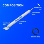 CPR1 Custom PTFE Round-Head Platinum Sheet Electrodes – Multiple Sizes for Electrolysis & Analytical Applications - Image 4