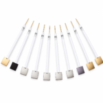 Custom metal working electrodes made from iron, copper, stainless steel, titanium, zinc, nickel, aluminum, platinum, and gold.