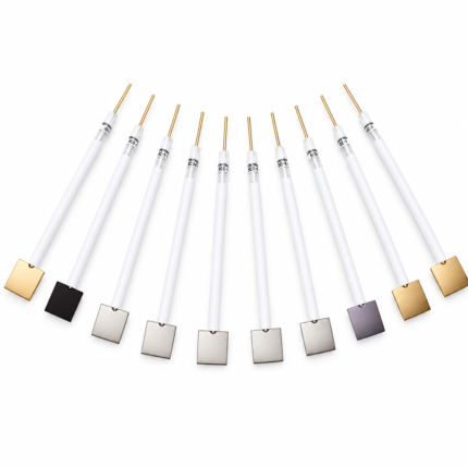 Custom metal working electrodes made from iron, copper, stainless steel, titanium, zinc, nickel, aluminum, platinum, and gold.