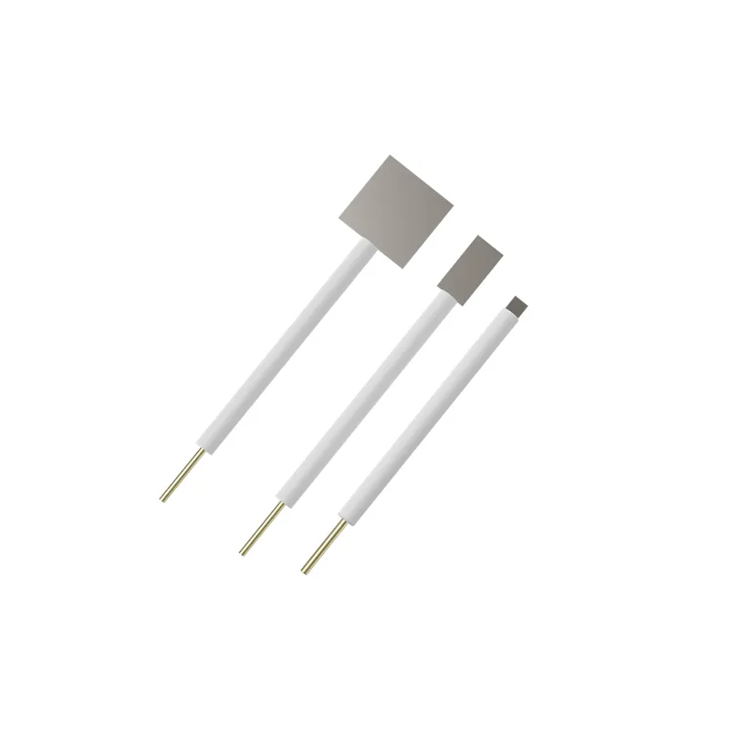 99.99% Platinum Sheet Electrode with PTFE Housing - Front View