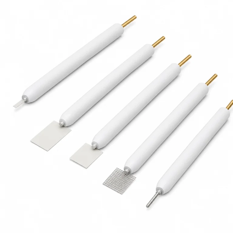 CPR1 Round-Head Platinum Sheet Electrode PTFE-Round-Head-Platinum-Sheet-Electrodes-–-Multiple-Sizes-for-Electrolysis-Analytical-Applications