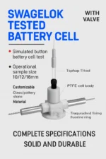 SWE-1 Swagelok Electrochemical Test Cell – Valve Type, for 10/12/16mm Electrodes - Image 3