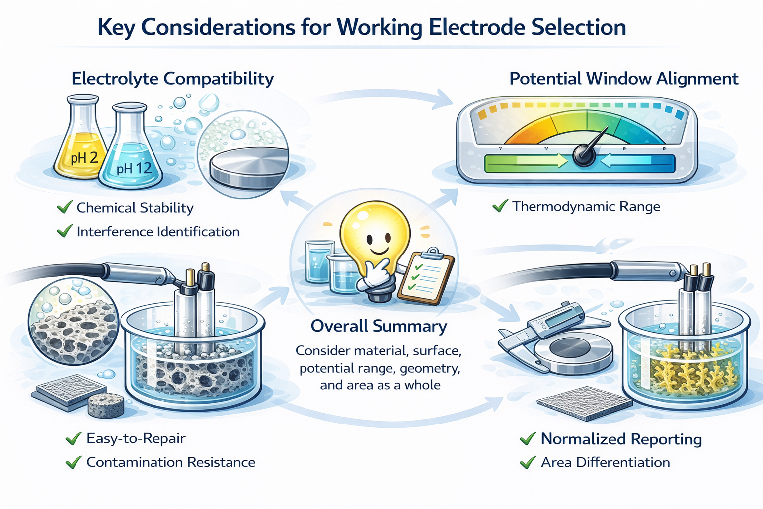 Key Considerations for Working Electrode Selection