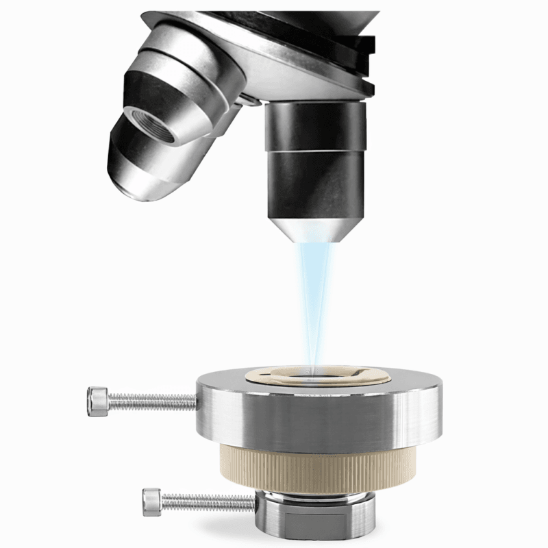 End-face in situ Raman test cell with sealing ring observation fixture