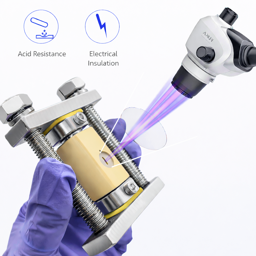 Raman test die with quartz window main view