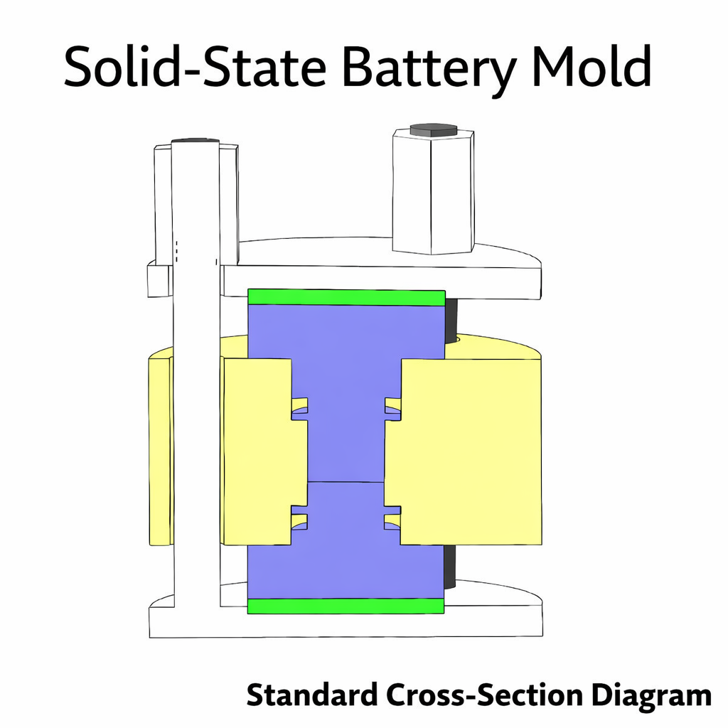 Solid-state battery mold structure details