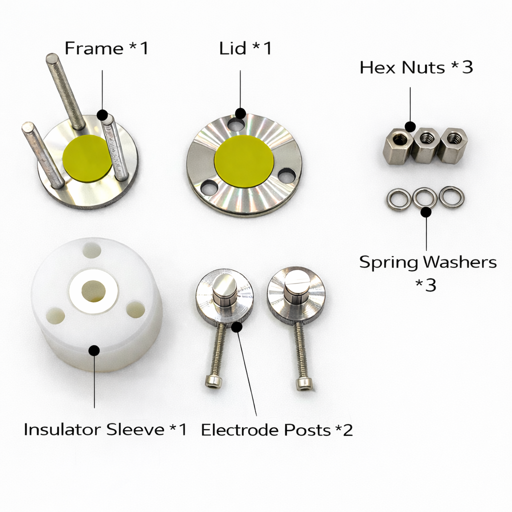 Solid-state battery mold additional view