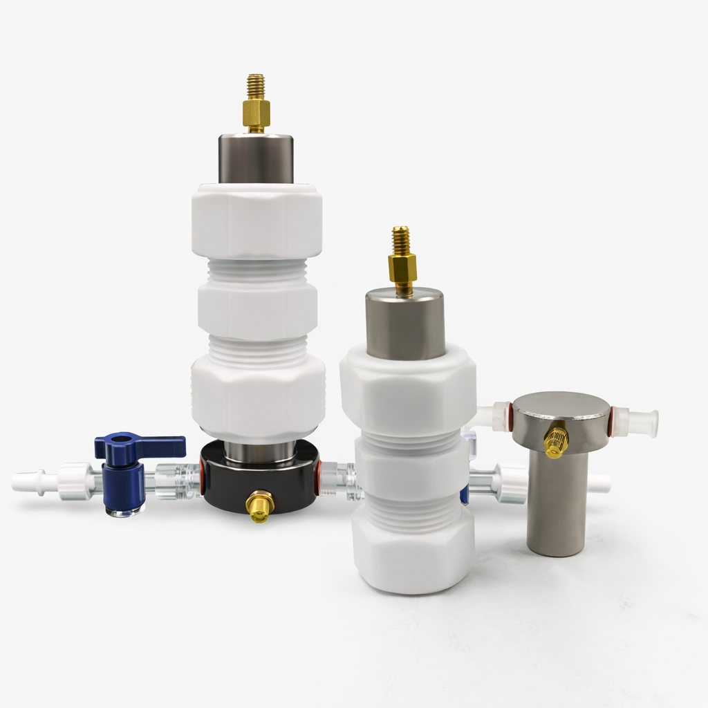 Swagelok air battery test cell components