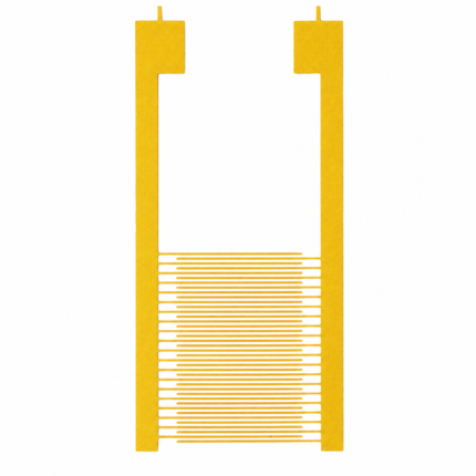 LAF1 100 μm Large-Area Flexible Interdigitated PET Capacitive Array Sensor Chip with Gold Electrodes