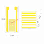 LSC1 100 μm Large-Size Ceramic Interdigitated Electrode Capacitive Array Sensor Chip for Gas, Humidity and Biosensing (10 × 20 mm) - Image 2
