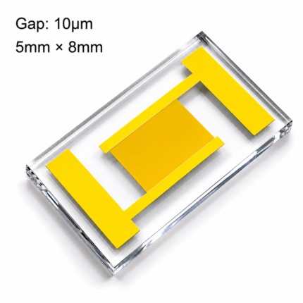 TID1 10μm Transparent Interdigitated Electrode on Quartz Glass for MEMS Gas, Biosensing, Electrochemical, and Photoelectric Detection