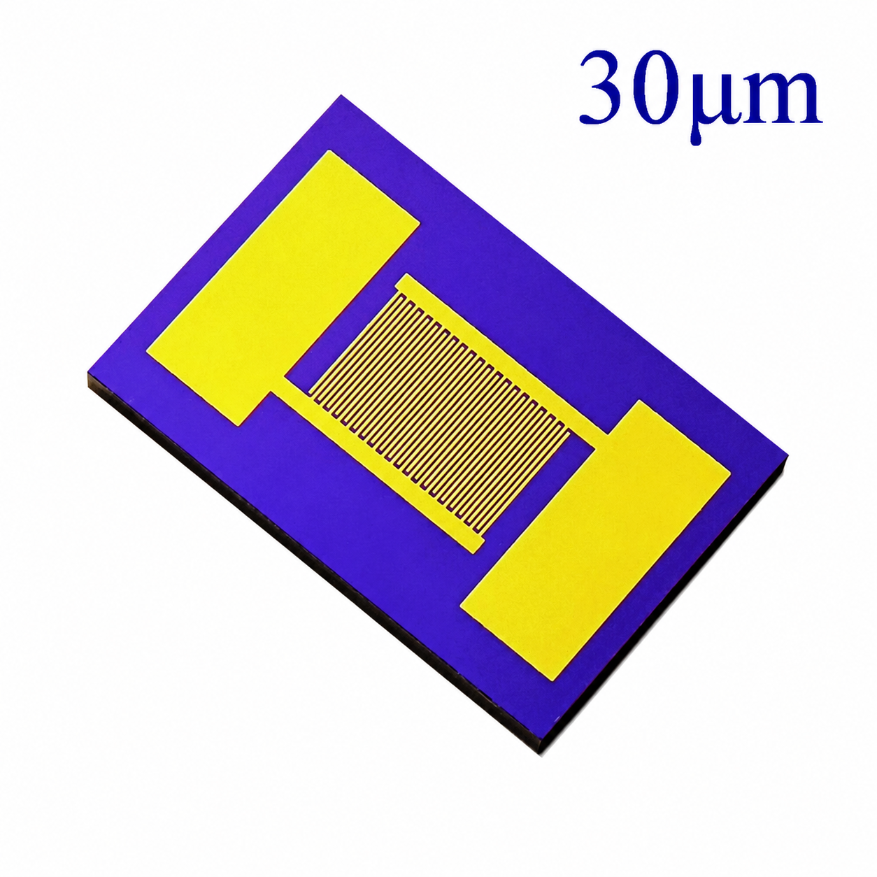 30 μm Silicon-Based Interdigitated Electrode Capacitive Array with High1 SBE1 30 μm Silicon-Based Interdigitated Electrode Capacitive Array with High Precision and High Stability for MEMS Gas and Biosensing Applications - Image 1