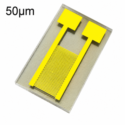 IEQ1 50μm Transparent Interdigitated Electrode Quartz Glass Capacitive Array MEMS Gas and Biosensor for Photoelectric Detection