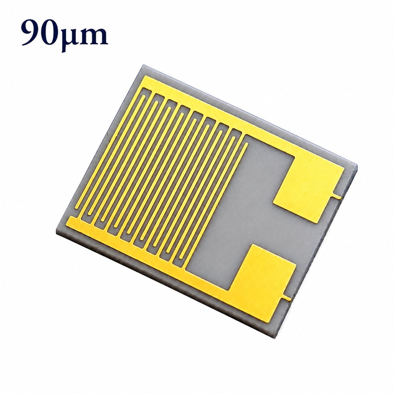 90 micron ceramic interdigitated electrode IDE capacitive array chip for bio gas and humidity sensors