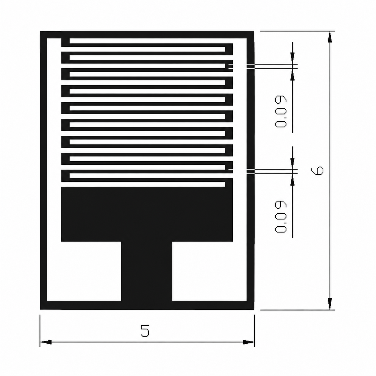 ceramic IDE capacitive array chip for biological gas humidity sensing applications