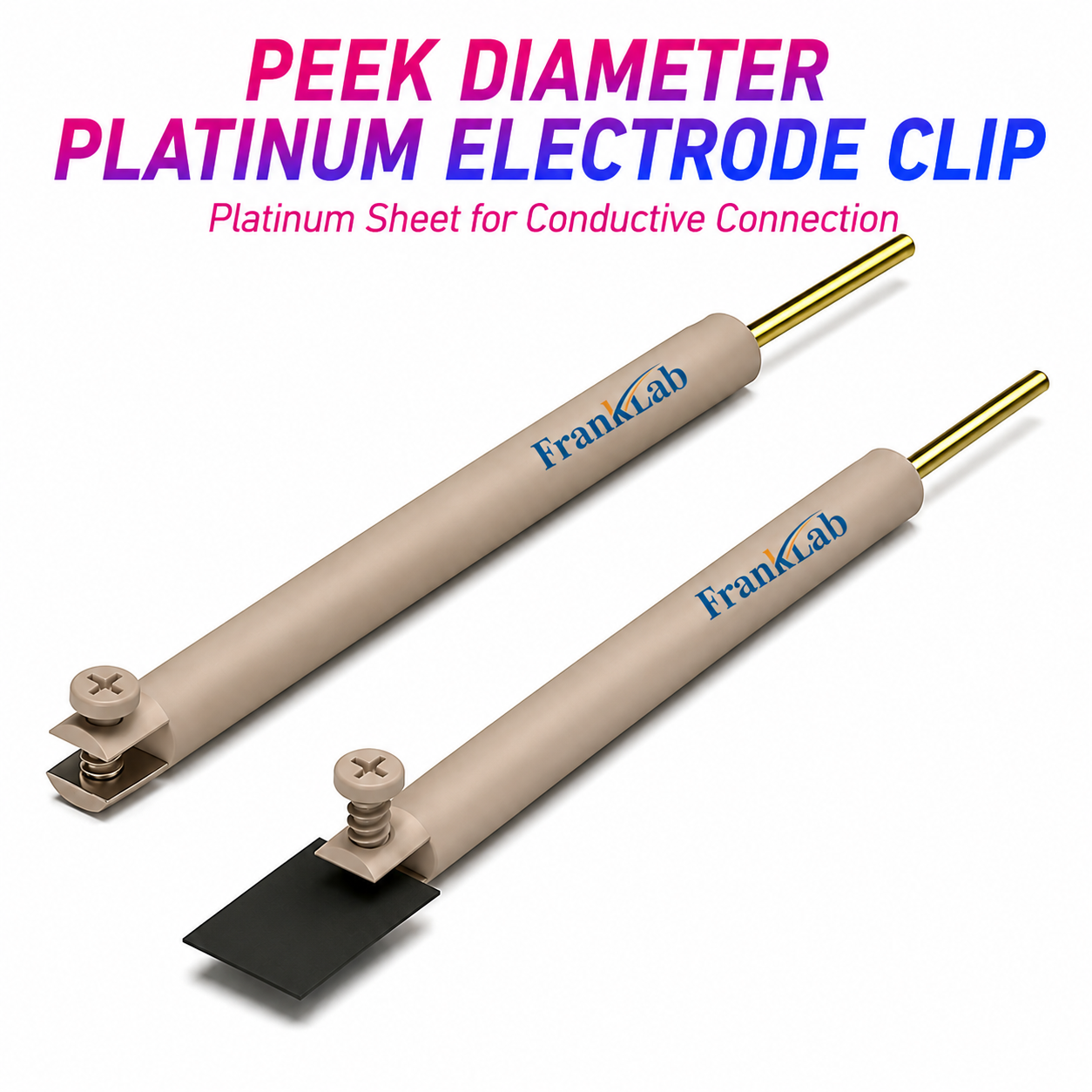 PEEK Conductive Platinum Sheet Electrode Clip Working Electrode Holder1 PCP1 PEEK Conductive Platinum Sheet Electrode Clip | Working Electrode Holder | Compatible with Carbon Paper, Carbon Cloth & ITO Substrates - Image 1