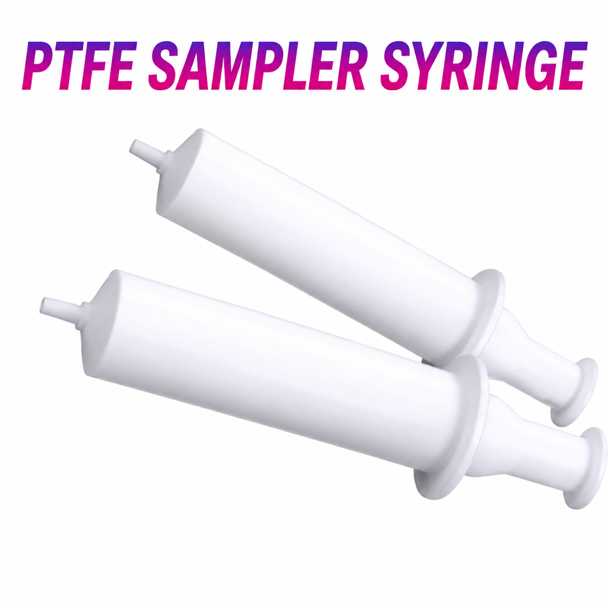 PTFE laboratory sampler syringe for chemical liquid sampling applications