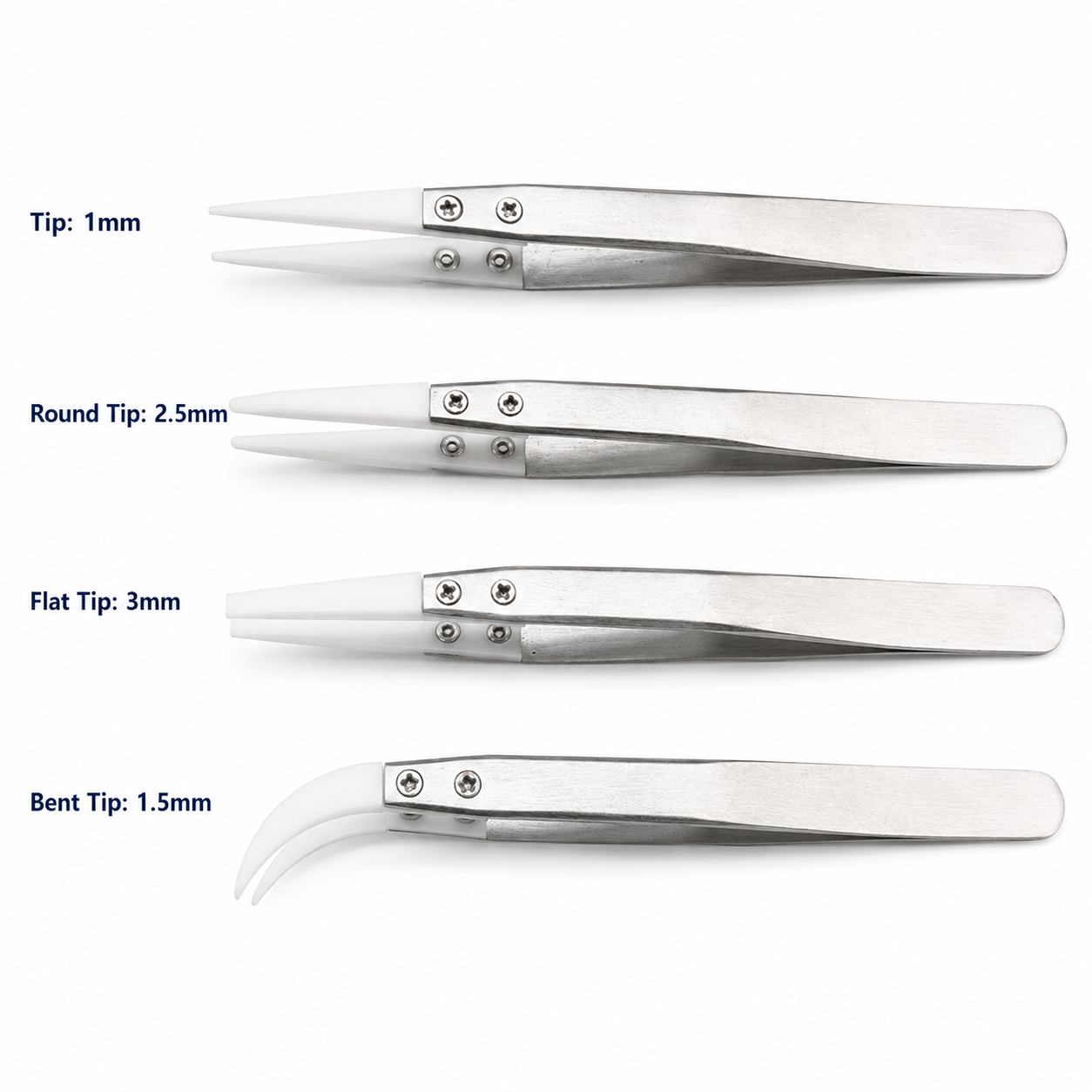 Acid and alkali resistant PTFE wafer tweezers