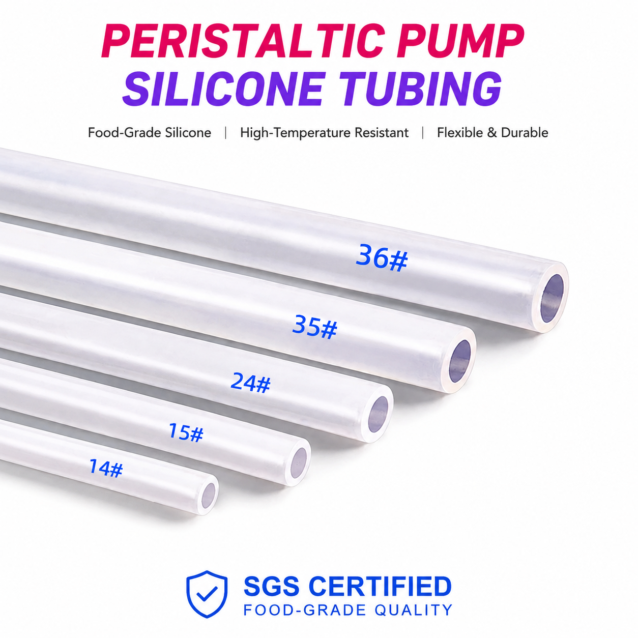Peristaltic Pump Silicone Tubing1 PST1 Peristaltic Pump Silicone Tubing | Imported Food-Grade Transparent Flexible Tube | High-Temperature Resistant Laboratory Rubber Hose - Image 1