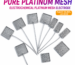 Pure platinum mesh counter electrode with platinum wire frame