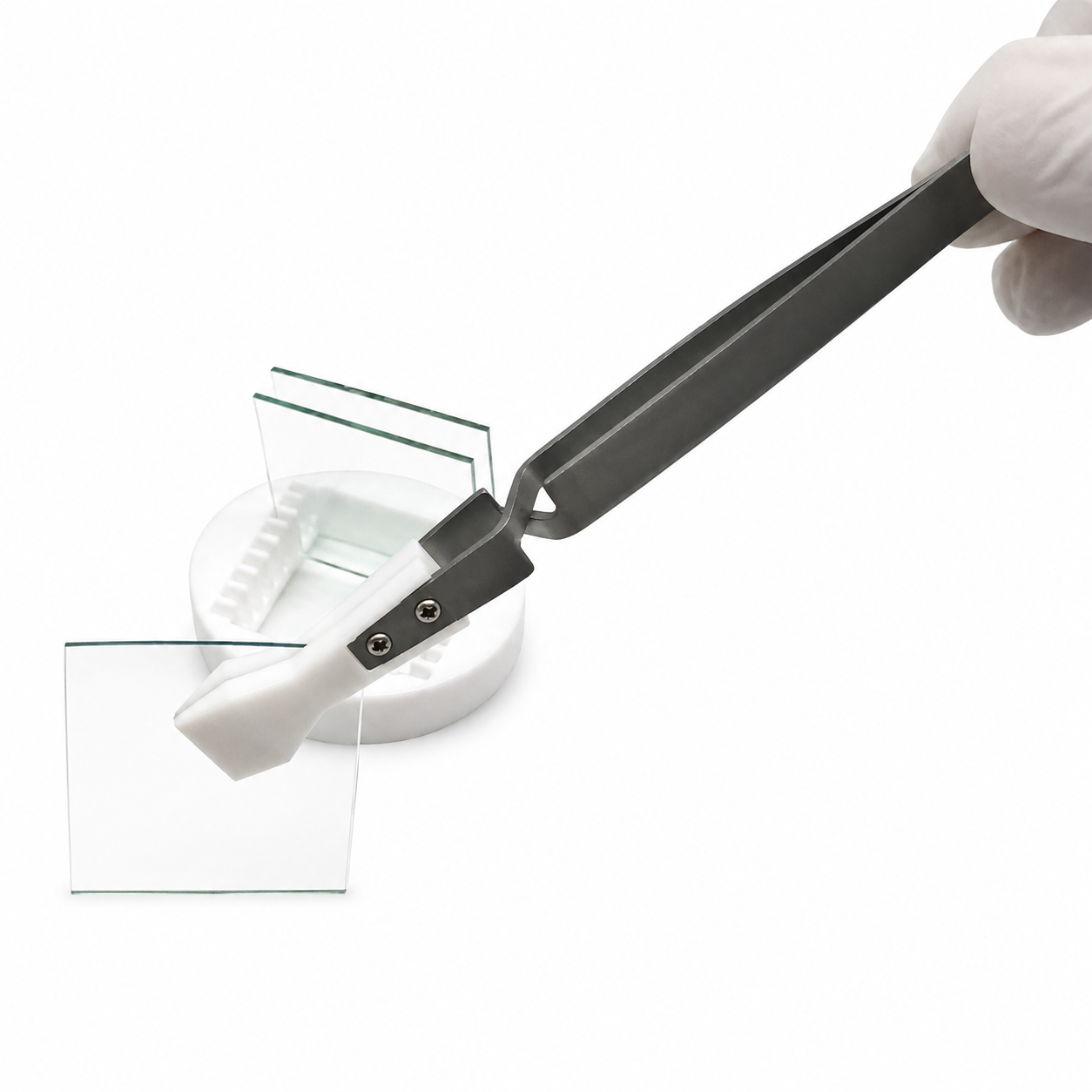 PTFE reverse tweezers for semiconductor wafer handling